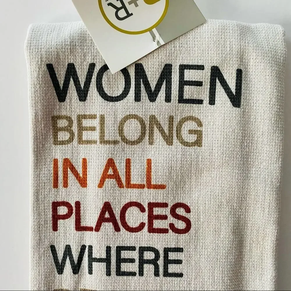 Room & Retreat | Ruth Bader Ginsburg Quote Kitchen Towel 100% Cotton